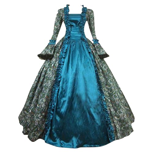 Renaissance Kleid Damen Weitschwingender Mittelalter Kleid, Viktorianisches Dress Prinzessin Partykleid Festlich Kleider Retro Freizeitkleider Vampir Abendkleid Soft Vampirkleid von Generic