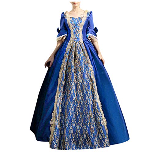 Renaissance Kleid Mittelalter Kleid Damen Weitschwingender, Festlich Dress Prinzessin Kleider Viktorianisches Partykleid Retro Freizeitkleider Vampir Abendkleid Bequem Cocktailkleid von Generic