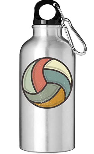 Retro Style Faded Volleyball Touristische Wasserflasche Silber 500ml von Generic