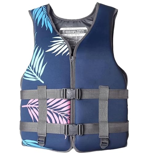 Rettungsweste für Erwachsene Multifunktionale Sicherheitsweste mit Klammern Sicherheit Neopren Auftrieb für Kajak(Blue,L) von Generic