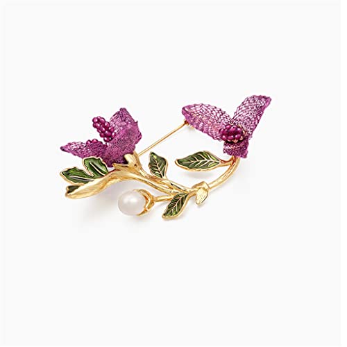 Rhododendron Blume Temperament Corsage Brosche Weibliche Geschenk Box Pin Weibliche Kleid Mantel Zubehör von Generic