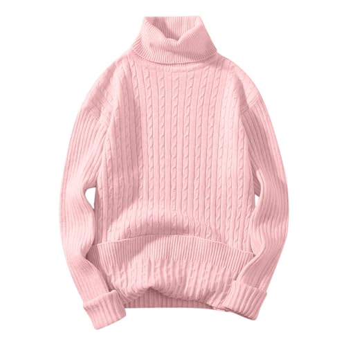 Rollkragenpullover Herren Pullover, Langarm Slim Fit Winter Business Stretch Elegant Winterpullover Langarmshirt Fleecepullover Strickpullover Herren für Eisige Morgenluft von Generic