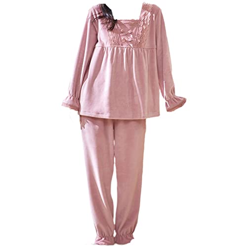 SLOPSS Pyjama Set Bequeme Pyjamas Frauen Nachtwäsche halten warme Heimkleidung Nachtwäsche von Generic