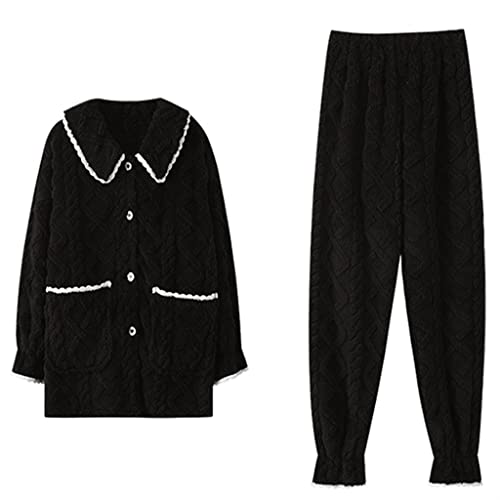 SLOPSS Verdickter Samtkorallen Winterwinterpyjama -Pyjama Herbst- und Winterflanell -Flanell -Winter -Heimkleidung für Frauen von Generic