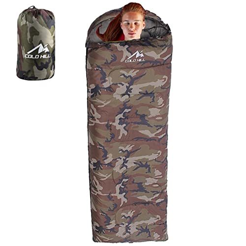 Schlafsack Erwachsene | Wasserdichter Camo Schlafsack mit Kompressionssack - Outdoor Wetterfester Schlafsack für Rucksackreisen, Wandern und Camping, tragbar & von Generic