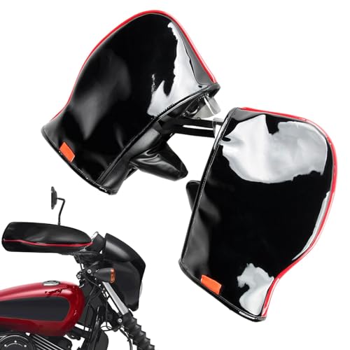 Schneemobilhandschuhe – Fahrradhandschuhe, isolierte Thinsulate-Handschuhe | 1 Paar wasserdichte Winterwärmerhandschuhe, Motorradhandschuhe mit Lenkerärmeln zum Radfahren bei kaltem Wetter von Generic