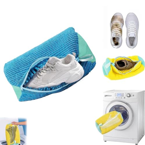 Schuhputzbeutel, Schuhbeutel-Waschmaschine, Schuhreiniger-Sneaker-Tasche für Waschmaschine, tragbarer wiederverwendbarer Schuhwaschbeutel für alle Schuhtypen und -größen (Blue) von Generic