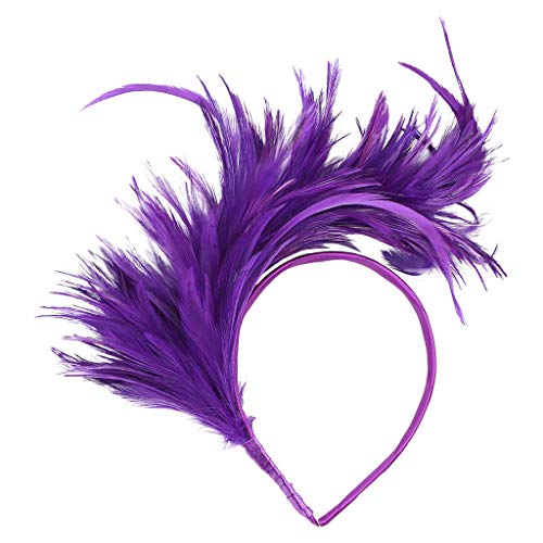 Schweißbänder Arm Kopf farbenfrohe Vintage-Fancy Flapper Headband Laufzubehör (Purple, One Size) von Generic