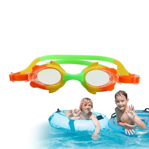 Schwimmbrillen Kinder,Kinderschwimmbrillen - High-Definition-Poolbrille Schwimmbrille,Cartoon verstellbare flexible Silikon-Schwimmbrille für Jungen, Kinder, Jungen, Mädchen, Kinder, Teenager von Generic