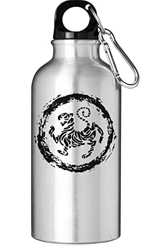 Shotokan Karate Martial Arts Tiger Graphic Touristische Wasserflasche Silber 500ml von Generic