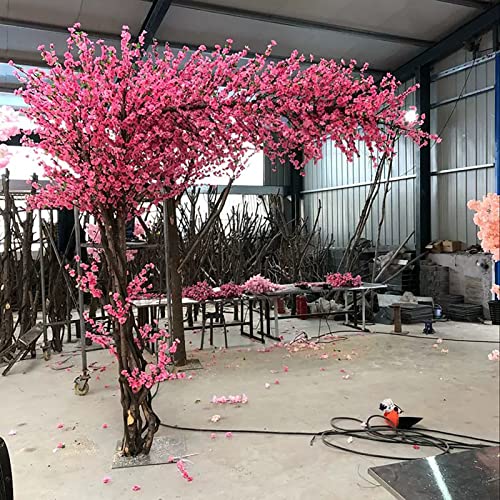 Simulation Peach Blossom Tree, Artificial Cherry Blossom Trees, Large Plant Handmade Fake Silk Flower Indoor Outdoor Party Restaurant Mall Decoration 1.5 * 1.5m/4.9x4.9ft von Generic