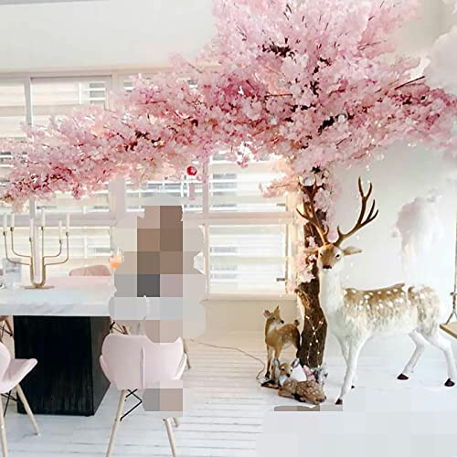 Simulation Plant Japanese Artificial Cherry Blossom Trees Wishing Tree Peach Tree Fake Silk Flower for Office Bedroom Living Party DIY Wedding Decor 2.3x1.5m/7.5x4.9ft von Generic