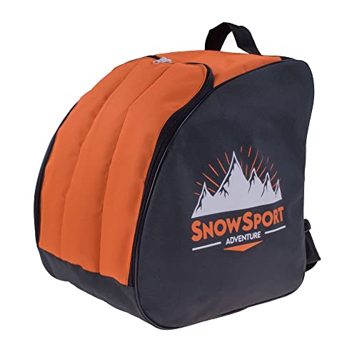 Skischuhüberzug Skischuh-Rucksack Snowsport Boot Bag Marine/Orange/Pink (Orange) von Generic