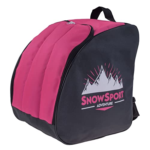 Skischuhüberzug Skischuh-Rucksack Snowsport Boot Bag Marine/Orange/Pink (Pink) von Generic