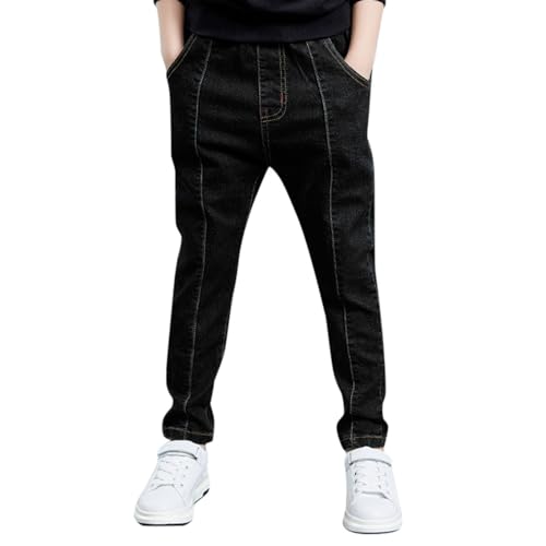 Slim Fit Jeans Jungs Jeanshose Lang, Schlupfjeans mit Taschen Soft Jeanshosen Klassiker Freizeithose Trend Jogginghose Basic Sporthose Breathable Hosen für Camping und Wandern von Generic