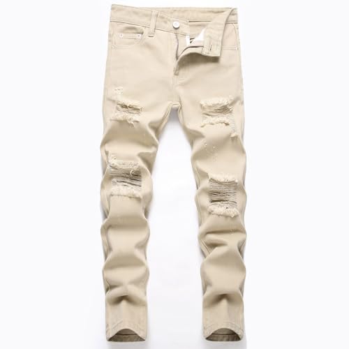 Slim Fit Jeans Jungs Jeanshose Lang, Schlupfjeans mit Taschen Stretch Jeanshosen Sport Freizeithose Basic Jogginghose Outdoor Sporthose ​​lose Laufhose ​​zu Kindergeburtstagen von Generic