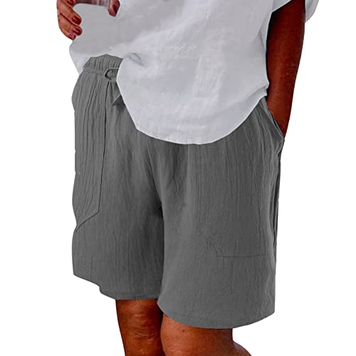 Sport Shorts Damen Kurze Hose Elastischer Bund Breites Bein Kurzhose Casual Locker Hose Stretch Kurze Hose Leichte Wanderhose Sommer Outdoor Shorts Chino Shorts Damen von Generic