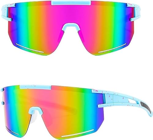 Sport-Sonnenbrille für Damen und Herren, polarisiert, Sonnenbrille mit UV400, für Outdoor-Aktivitäten, Radfahren, Skifahren (3) von Generic