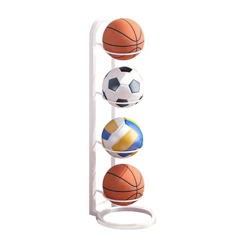 Sportball-Aufbewahrungsregal, Ballständer, Basketball-Fußballständer, Ballständer Ball Aufbewahrungsregal, Metall-Sportball-Display-Halter, für Basketball-Fußball-Volleyball von Generic