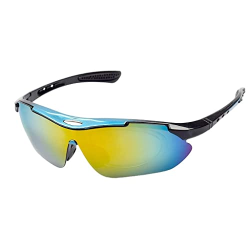 Sportbrille, Fahrradbrille mit Wechselgläsern, sehr gut geeignet zum Radfahren, Laufen, Angeln, Herren Unisex Schön und attraktiv von Generic
