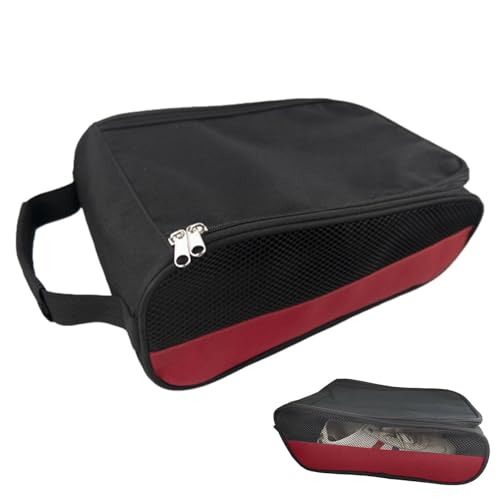 Sportschuhtasche, Tragetasche für Golfschuhe | Wasserdicht und belüftet mit Reißverschluss Riemen und Tragegriff oben für Outdoor-Sportarten, rot, Refer to description, Unisex Sportschuhtasche, Tragetasche für Golfschuhe | Wasserdicht und belüftet mit Reißverschluss Riemen und Tragegriff oben für Outdoor-Sportarten, rot, Refer to description, Unisex von Generic