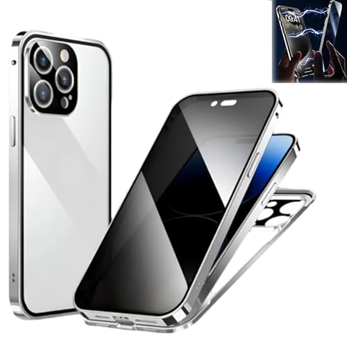 Stealthcase Privacy Case, Stealthcase Privacy Case für iPhone 15 Pro Max, Stealthcase für iPhone 12 13 14 15 Pro Max (Silber,for iPhone 13) von Generic