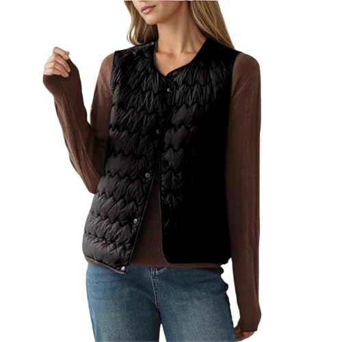 Steppweste Damen Lang Outdoor Steppweste, Winter Große Größen Weste, Freizeit Mit Reißverschluss Gilet, Leicht Kapuze Daunenweste Warme Steppjacke Jacke Herbst Jacken Kurz Strickweste Steppweste Damen Lang Outdoor Steppweste, Winter Große Größen Weste, Freizeit Mit Reißverschluss Gilet, Leicht Kapuze Daunenweste Warme Steppjacke Jacke Herbst Jacken Kurz Strickweste von Generic