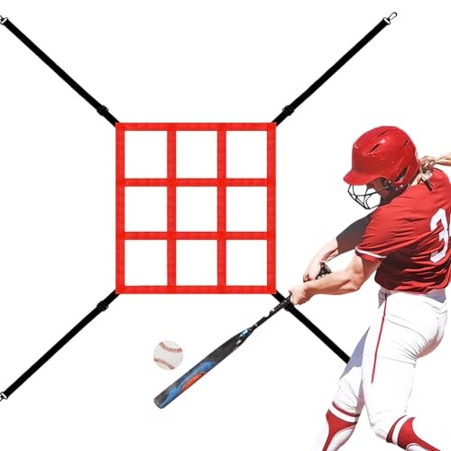 Strike Zone Target für Pitching Net,Baseball Strike Zone Target,Einstellbare Softball-Pitching-Zielscheibe | Baseball-Übungsnetz, Befestigungsgurt zum Schlagen, Schlagen, Fangen, Pitcher-Genauigkeits- von Generic