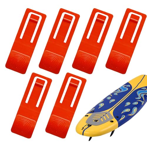 Surfboard Fin Fastener,Replacement Surfboard Fin Base Pin - 6 Pieces Gear Fin Bracket Detachable Buckle Paddle Board Clip Tail Clip For Longboard Surfboard von Generic