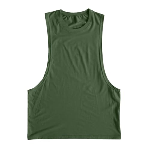 Tanktop Herren Laufen, Sommer Tank Top Herren Sport, Rundhals Grosse Grössen Ärmelloses Muskelshirts Achselshirts Tanktops Männer Fitness Trägershirt Einfaches Casual Laufshirt Herren Ärmellos von Generic