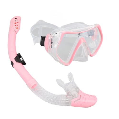 Taucherbrille, Langlebiger, Verstellbarer Tauchschnorchel, Ultraklarer Silikonglas-Kunststoff für den Ozean (PINK) von Generic
