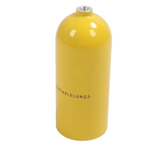 Tauchflaschenausrüstung, Luftfahrt-Aluminium 6061, Kompakte und Leichte 3-Liter-Tauchflasche, Hochdruck-Gasspeicher für Atemtraining (Yellow) von Generic
