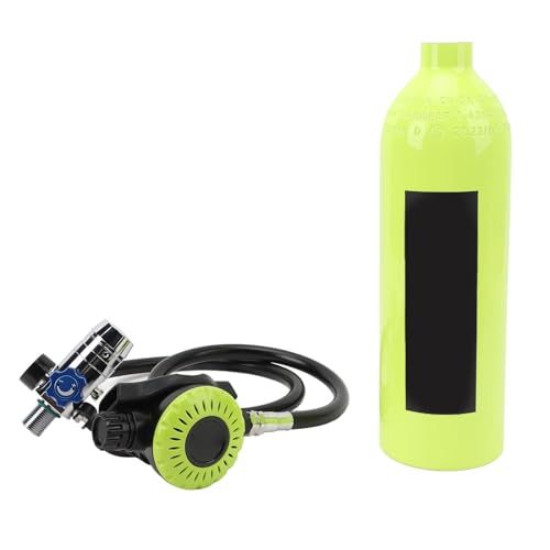 Tauchtank, Unterwasser-Sauerstoffflasche, Tragbar, 1 L Fassungsvermögen, Rostbeständig, Leicht, für Tauchausrüstung (Green) von Generic