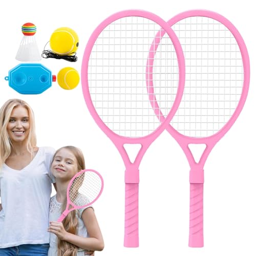 Tennistrainer-Rebound-Ball, Tennistrainer-Set | Interaktive Spielzeug-Tennisschläger mit Saitenball,Verbesserung der Fähigkeiten, Tether-Tennisspiel-Übungsausrüstung für Anfänger von Generic