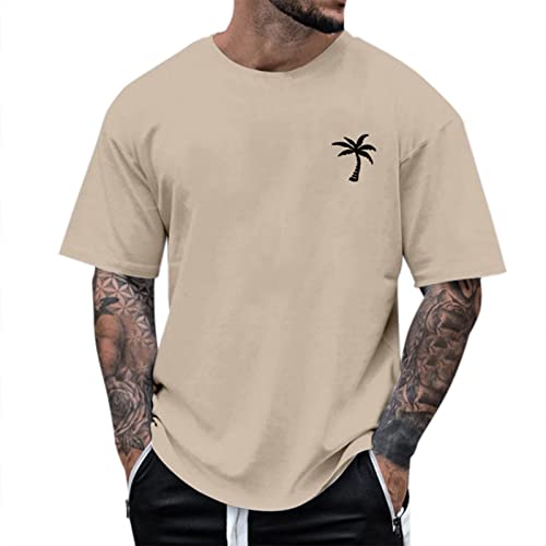Tops Basic Männer T-Shirt Herren Casual Shirts Herren Fitness Tops Smile Printed Kurzarm Slim T-Shirt Sommer Casual Bluse von Generic