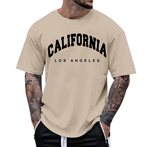 Tops Basic Männer T-Shirt Herren Casual Shirts Herren Fitness Tops Smile Printed Kurzarm Slim T-Shirt Sommer Casual Bluse von Generic