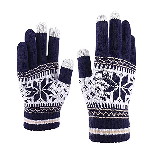 Touchscreen Handschuhe Damen Herren -Thermohandschuhe Winter Unisex Gedehnt Strickhandschuhe Wollhandschuhe Reithandschuhe Outdoor Handschuhe von Generic