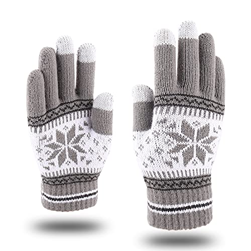 Touchscreen Handschuhe Damen Herren -Thermohandschuhe Winter Unisex Gedehnt Strickhandschuhe Wollhandschuhe Reithandschuhe Outdoor Handschuhe von Generic