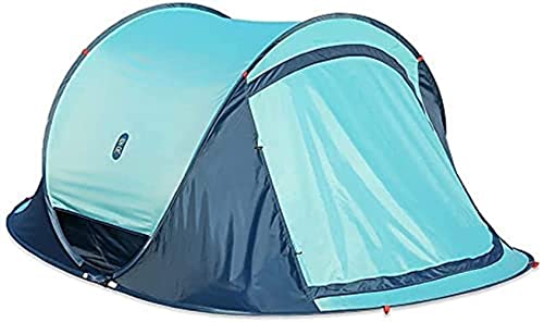 Tragbare Campi-Zelte Schutz 4 Personen Pop -Up -Zelt, Faltbare Einzelne Geschichtete Automatische Kuppel Campi-Zelt Für Wandercampings -Schutzzelt/Blau/a von Generic