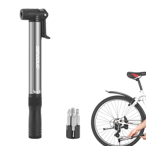 Tragbare Fahrradpumpe, Fahrradluftpumpe | Fahrrad-Standpumpe mit Hochdruck 80 Psi,Tragbare Ballpumpe, Fahrrad-Standpumpe für Outdoor-Fahrradzubehör von Generic