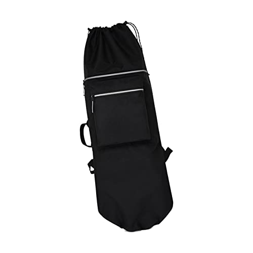 Tragbarer Skateboard-Rucksack, Organizer, faltbar, verstellbare Riemen, wasserdichte Longboard-Tragetasche für Elektro-Skateboard-Teenager, Schwarz von Generic