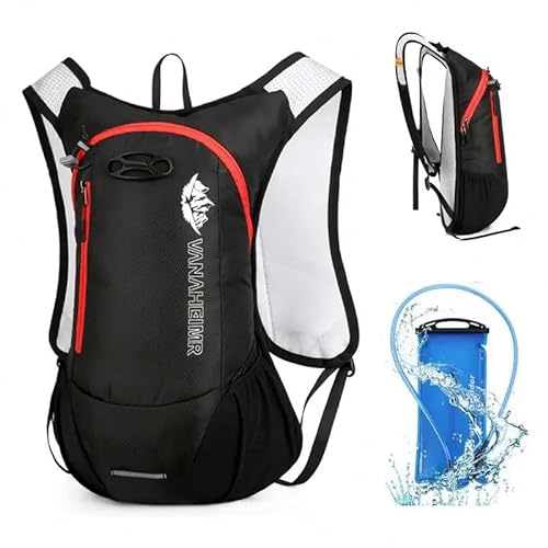 Trinkrucksack mit 1,5 l Wasserblase für Männer und Frauen, leichte und atmungsaktive Laufweste, Packung für Wandern, Radfahren von Generic