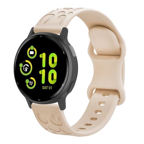 Uhrenarmband für 18mm 20mm 22mm Ersatzarmbänder kompatibel mit Huawei Watch GT4 Silikonband, Schweiß Wasserdicht Ersatz Uhrenarmbänder Weiche Silikon Sport Armbänder (20MM,1 C Beige) von Generic