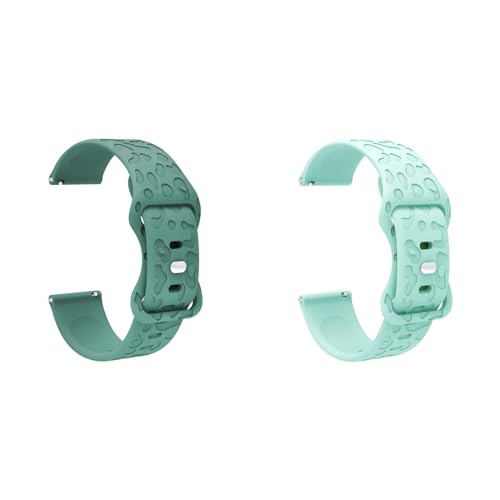 Uhrenarmband für 18mm 20mm 22mm Ersatzarmbänder kompatibel mit Huawei Watch GT4 Silikonband, Schweiß Wasserdicht Ersatz Uhrenarmbänder Weiche Silikon Sport Armbänder (20MM,2F) von Generic