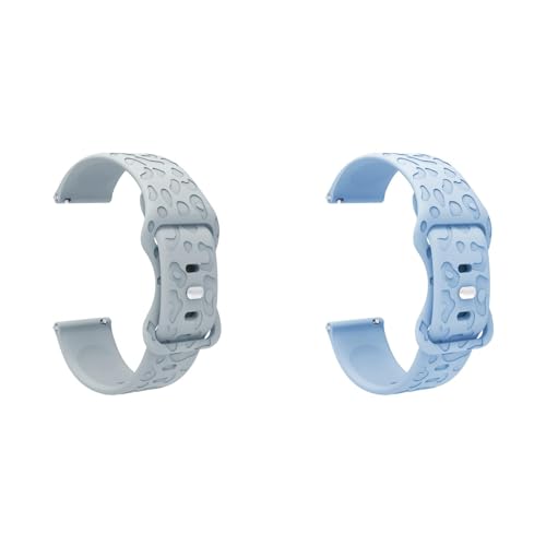 Uhrenarmband für 18mm 20mm 22mm Ersatzarmbänder kompatibel mit Huawei Watch GT4 Silikonband, Schweiß Wasserdicht Ersatz Uhrenarmbänder Weiche Silikon Sport Armbänder (20MM,2H) von Generic