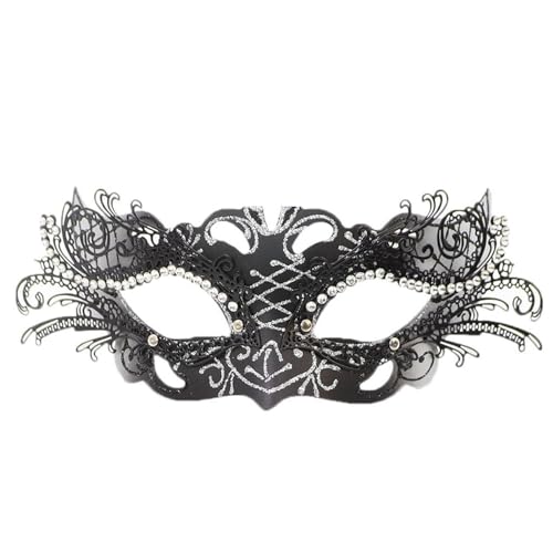 Unisex Geschenke 10 Männliche und weibliche Karnevalsparty-Auftritte, Maskerade-Tänze, Metal Mund Und Nasenschutz Einweg (Silver, One Size) von Generic