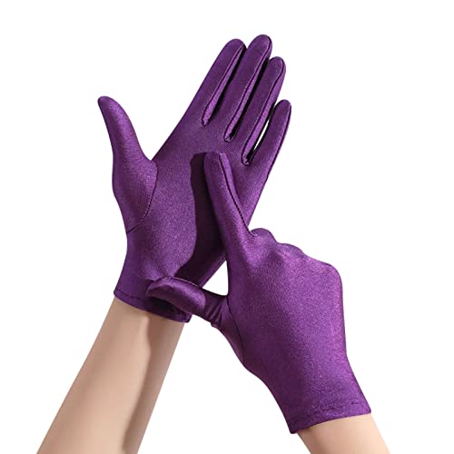 Unisex Ice Sensation Sonnenschutzhandschuhe Ice Silk Outdoor Angeln Reithandschuhe Handschuhe Damen Fell (Purple, One Size) von Generic