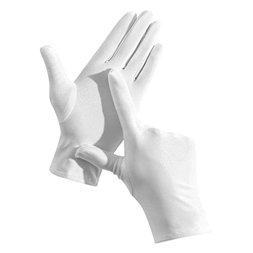 Unisex Ice Sensation Sonnenschutzhandschuhe Ice Silk Outdoor Angeln Reithandschuhe Handschuhe Damen Fell (White, One Size) von Generic
