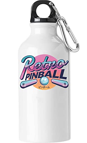 Vaporwave Aesthetic Retro Style Pinball Machine Graphic Touristische Wasserflasche Weiß 500ml von Generic