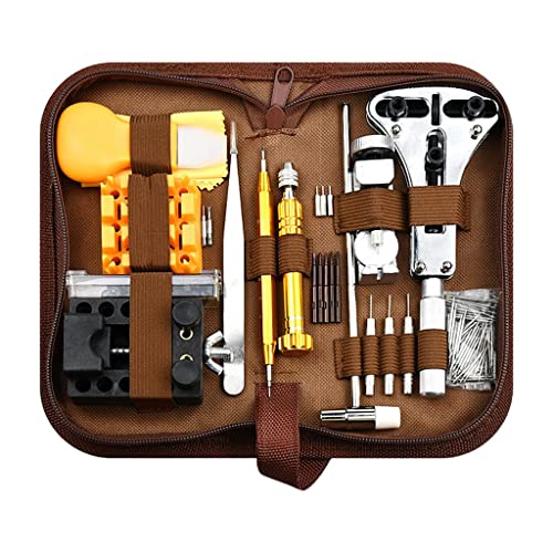WBDWWTD 149pcs Uhrenreparatur -Kit -Werkzeug Federstange Tool Batterie Ersatz Link Remover -Gurt -Gurtanpassung Uhren von Generic